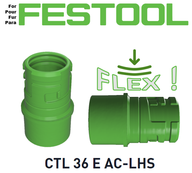 Adaptateur pour tuyau d’aspirateur Festool Cleantec D36 vers machines Festool Cleantec D27