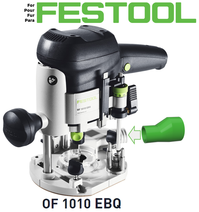 Pour défonceuse Festool OF 1010 - Embout d'aspiration droit