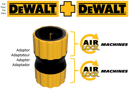 Adaptateur de raccordement DeWalt Airlock vers DeWalt Airlock